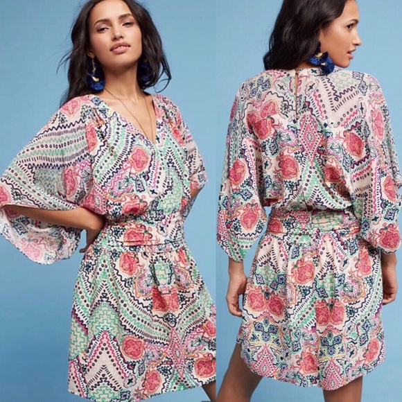Anthropologie Dresses & Skirts - Anthropologie | Maeve Siya Kimono Patterned Dress